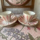 Set of 2 vintage Digoin coffee cups