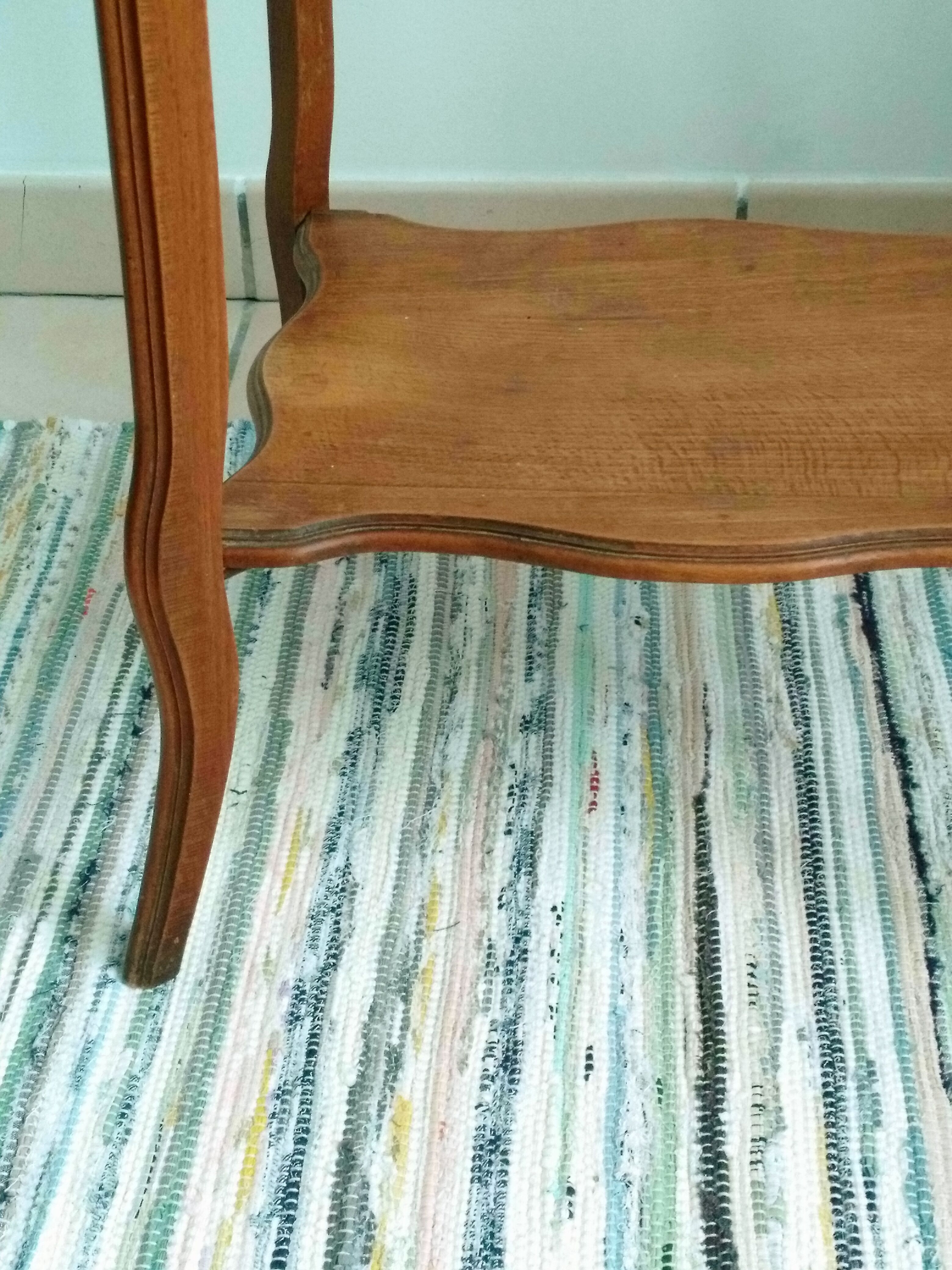 Art Deco side table wooden top