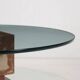 Vintage coffee table in marble and glass, Italy, 1980s-1990s.