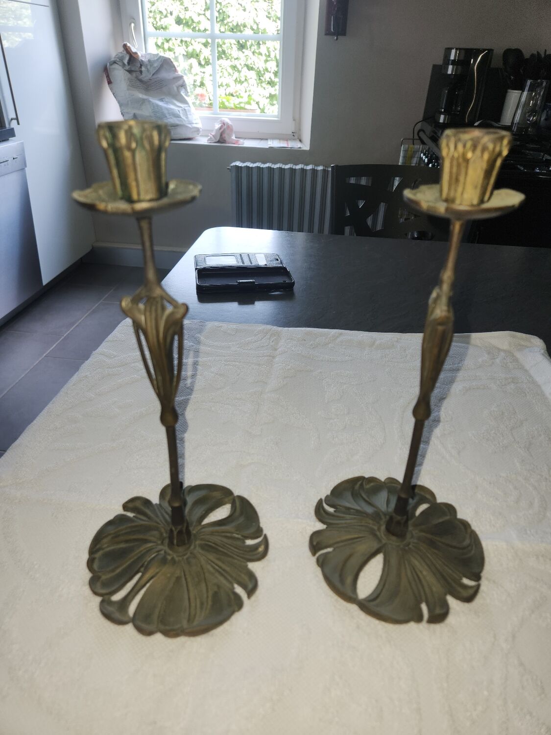 Pair of candlesticks Georges Le Feure 1901