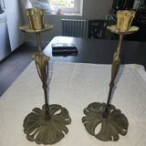 Pair of candlesticks Georges Le Feure 1901