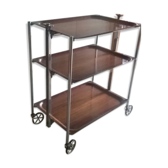 Three trays rolling and foldable service