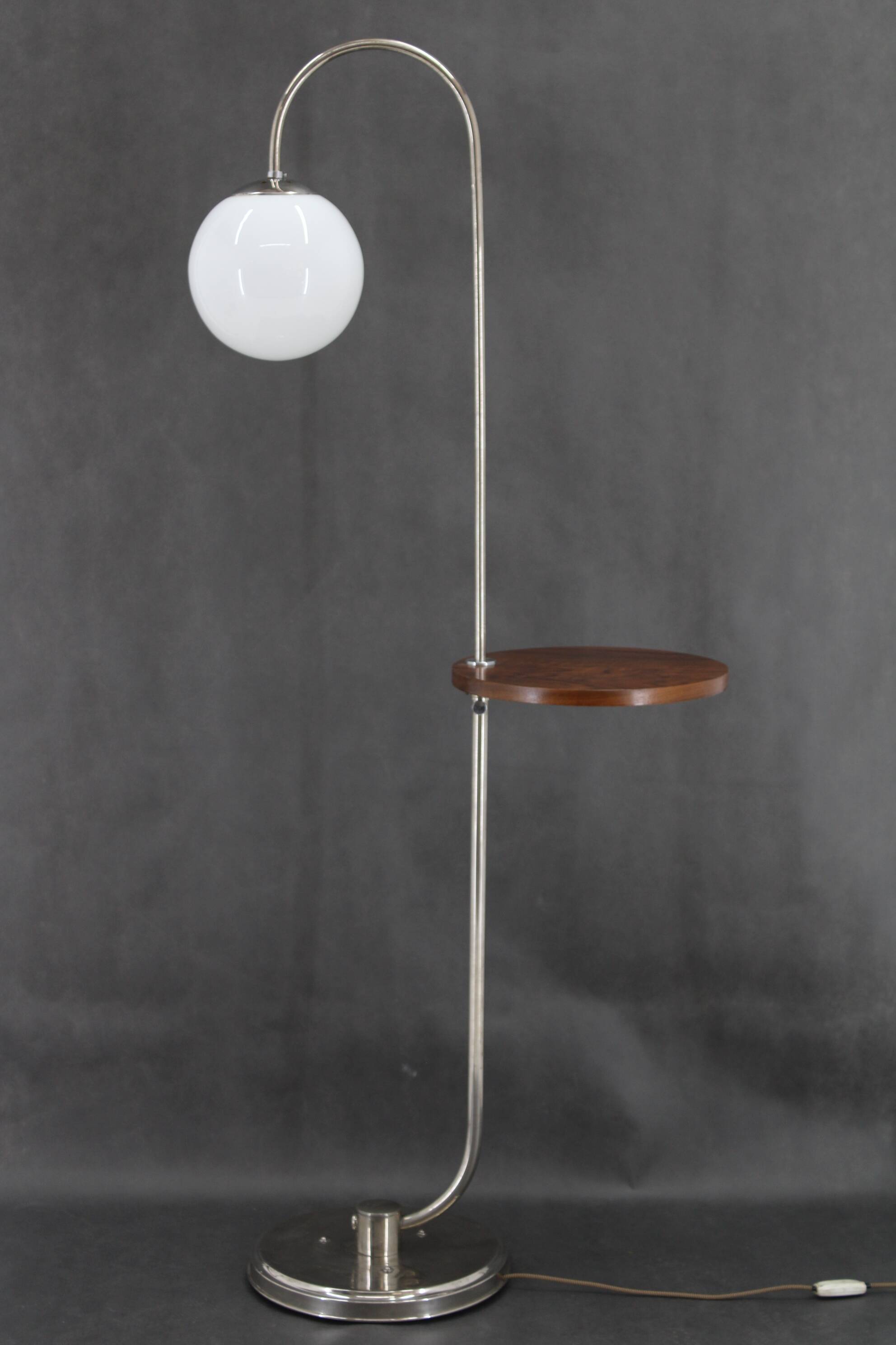 1930s Bauhaus Floor Lamp, Czechoslovakia
