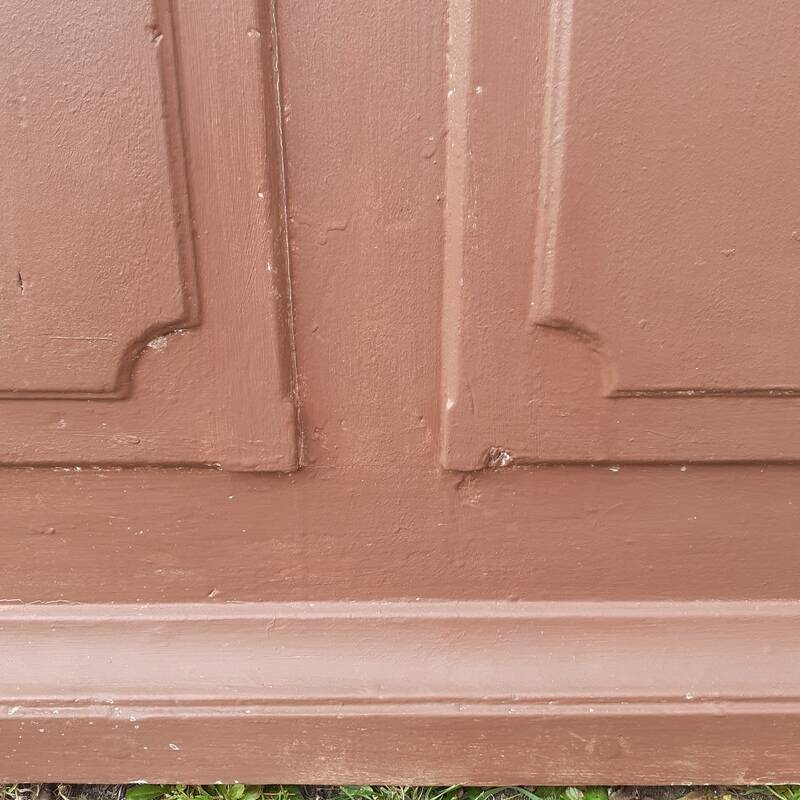 Old exterior entrance door solid H225xW86cm solid wood