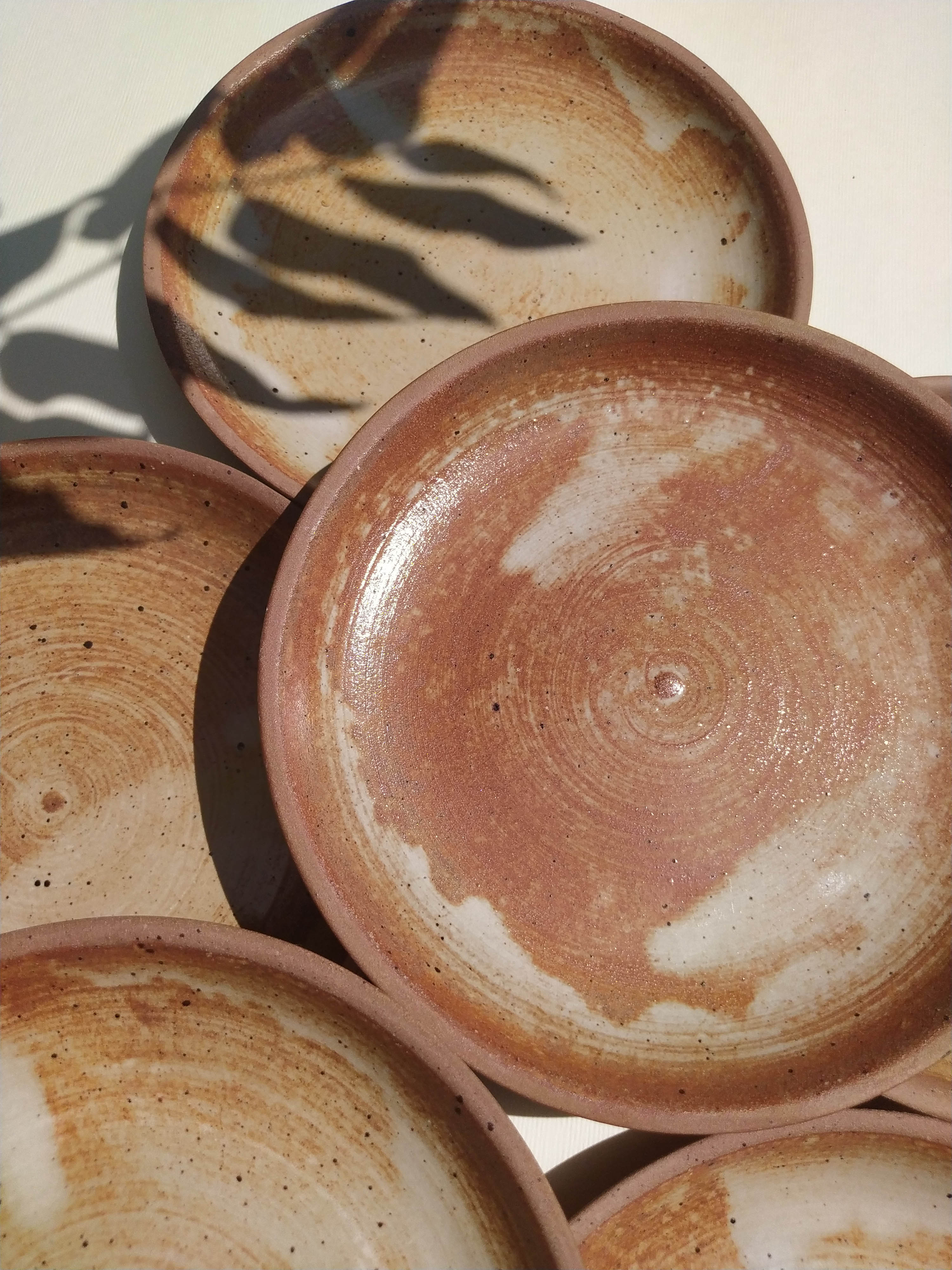 Vintage stoneware dessert plates