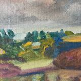 Tableau paysage Bretagne vintage années 70