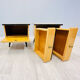 A pair of night cabinets
