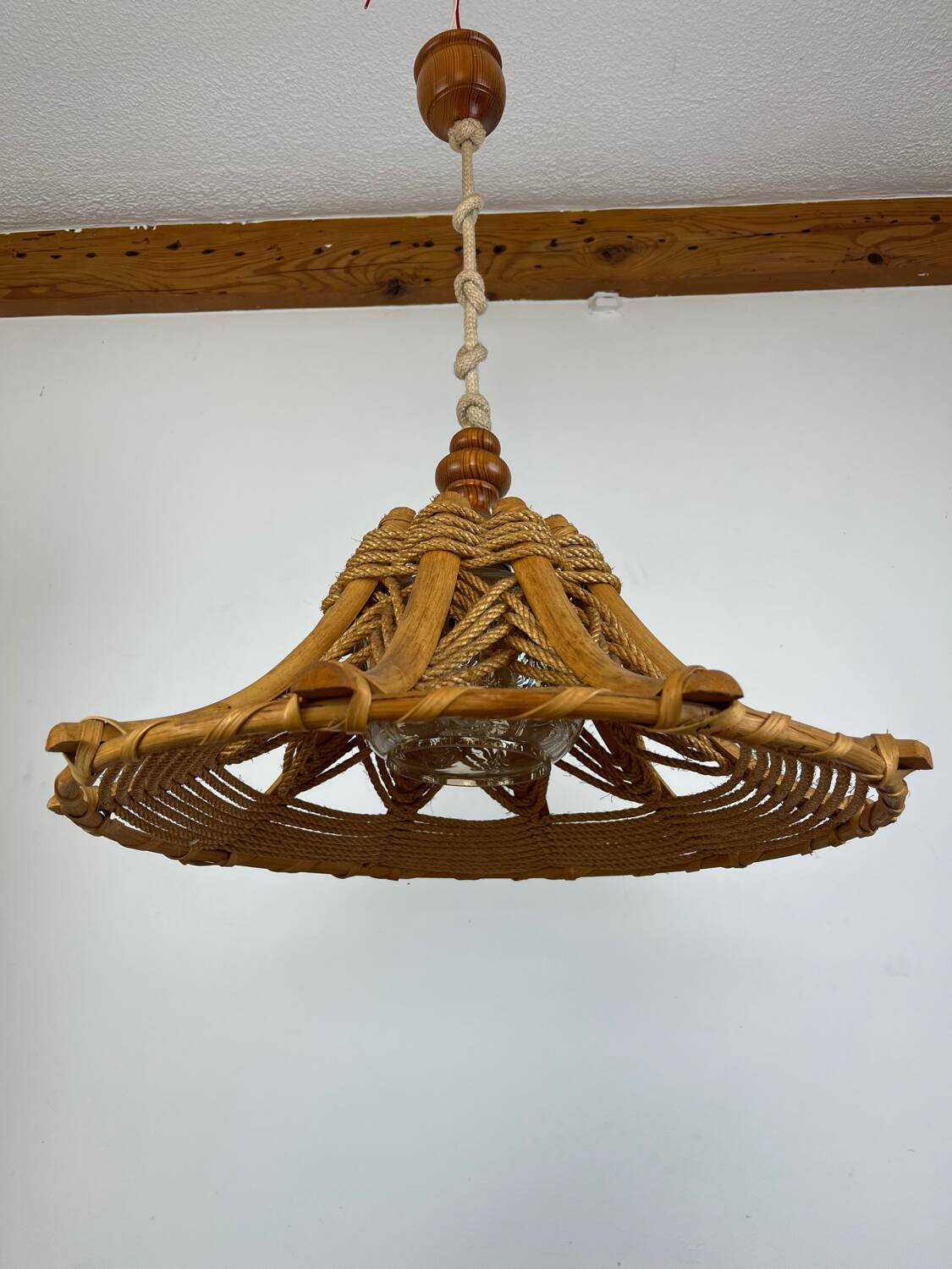 70s rope and rattan suspension