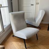 Pair of Pierre Guariche armchairs