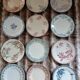 12 antique flat plates in ironstone