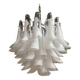 White and transparent “selle” murano glass chandelier d50