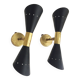 Pair of Italian design flute wall lights from the 1950s