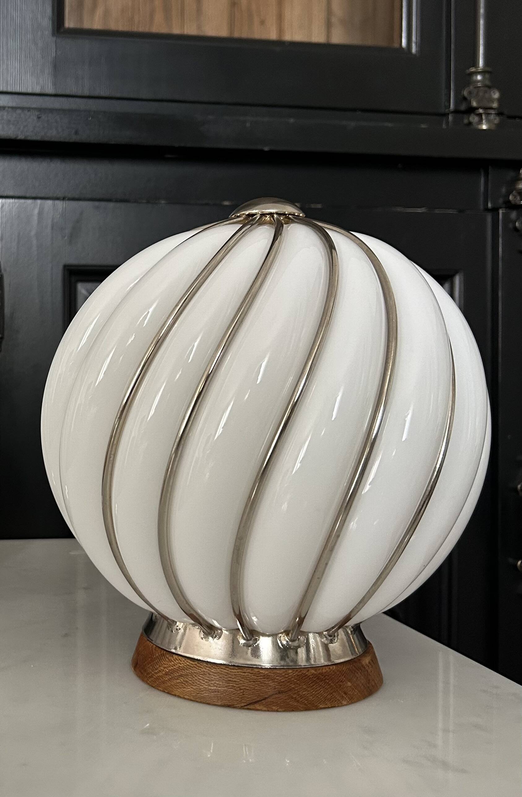 Lampe Adolf Loos, verre de Murano