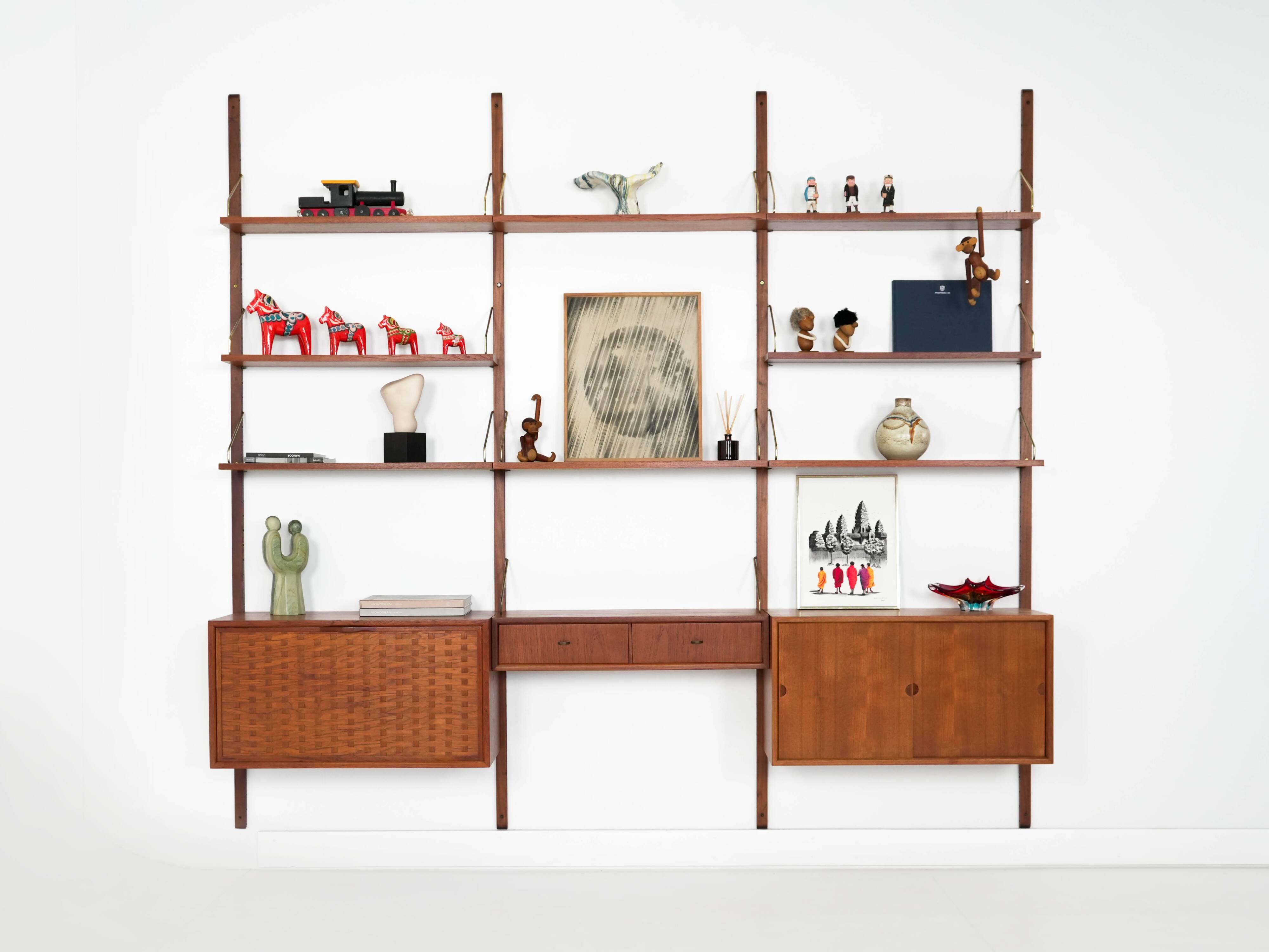 Teak shelving unit, Danish design, 1960s, designer: Poul Cadovius