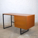 Teak table-machine desk by Pierre Guariche for Meurop