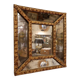 Miroir perlé en bois doré du 18e siècle