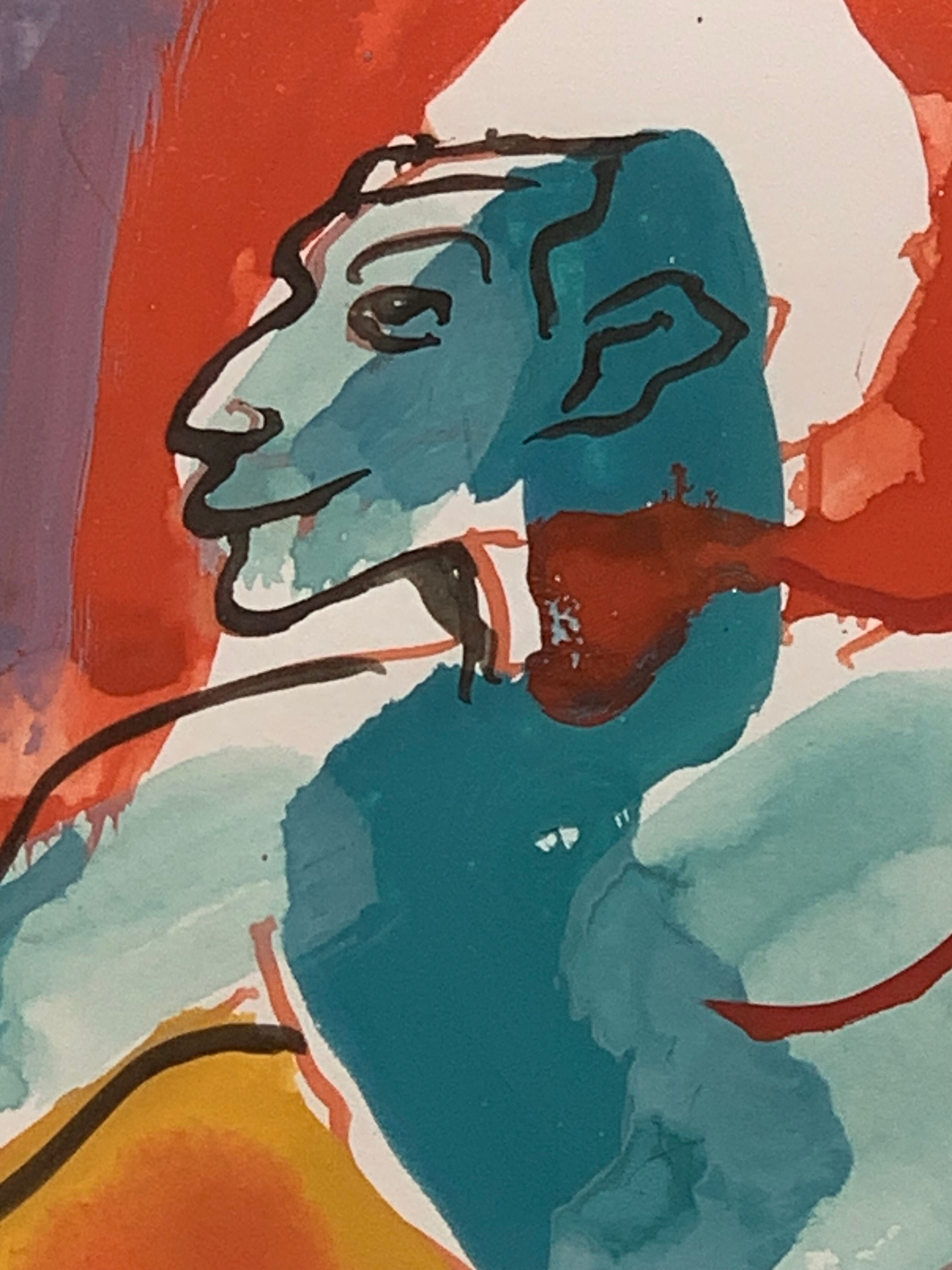 Painting "the Satyrs" by Pierre Ambrogiani, expressionist painter from Marseille