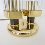 Bakalowits & Söhne Regency style table lamp in brass and crystal tubes. 80 years