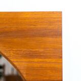 XL Mid-century mirror in solid teak (Denmark, 1960s).