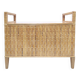 Coffre à jouets banc en rotin et chêne clair