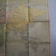Planisphere map time zones blondel paris old french map time zone 30s
