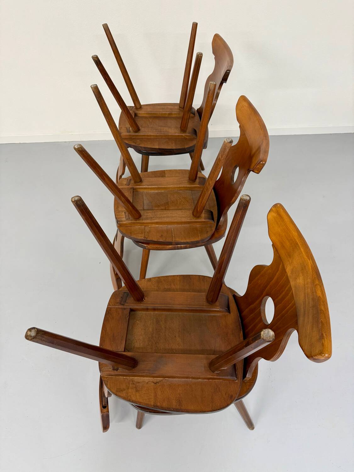 6 vintage 60s bistro-look dining chairs