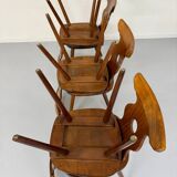 6 vintage 60s bistro-look dining chairs