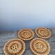 Ceramic and rattan coffee cups