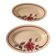 Set of 2 Moulin des Loups rose-decorated relish dishes