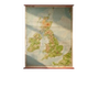 Vintage school maps of the British Isles, educational wall charts, 1960s