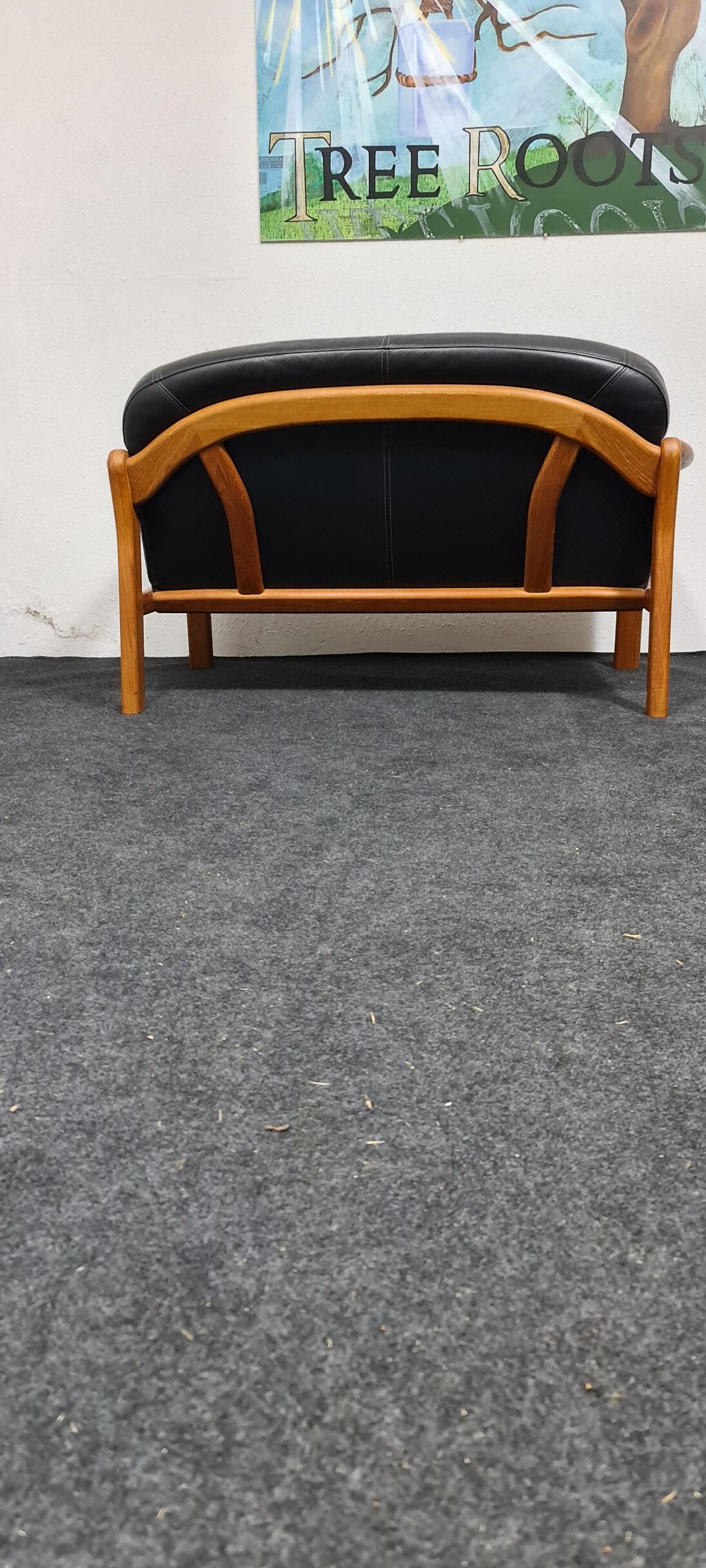 Vintage teak Danish design two seat sofa by Komfort Denmark