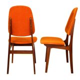 Set of 2 Scandinavian teak chairs, Sweden, 1960