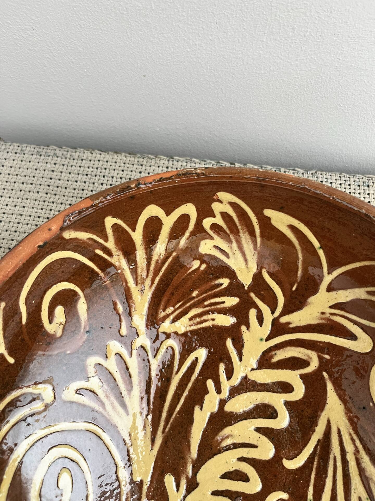 Glazed terracotta salad bowl