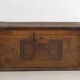 Antique chest with engraved floral motifs (c.1850)