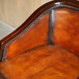 Restored leather captain's or director's chair