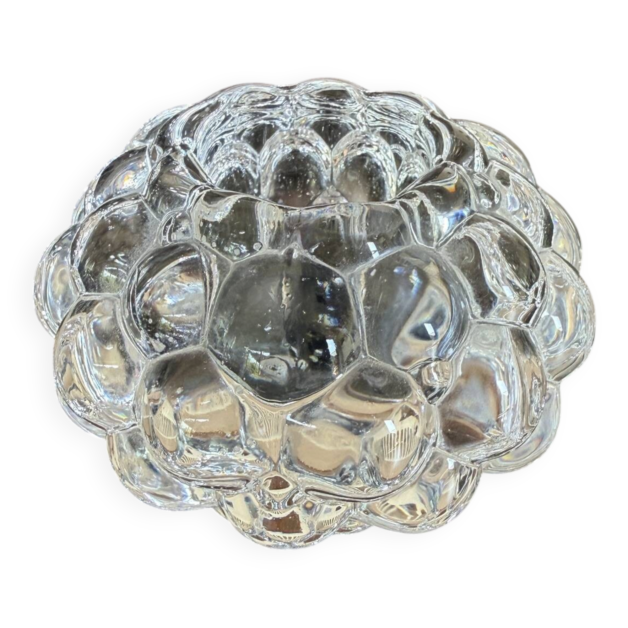 candle holder lantern in crystal Orrefors Sweden