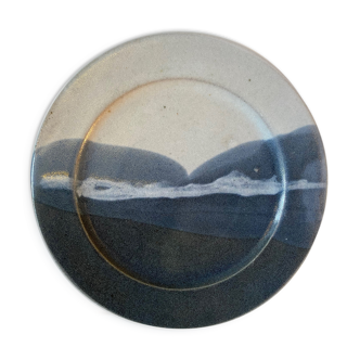 Plate theme marine ceramic enamelled saint clement
