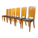 6 Vintage Light Oak Chairs, France 1960