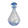 Blue decanter in art deco glass