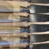 Series of 6 horn handle knives