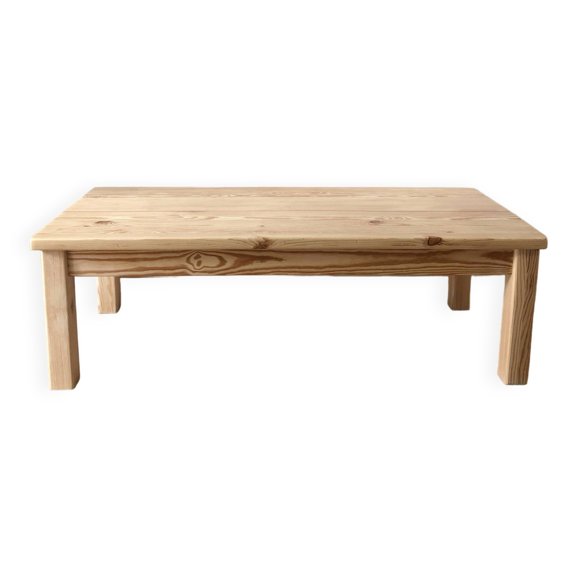 Farmhouse style coffee table, in solid pine