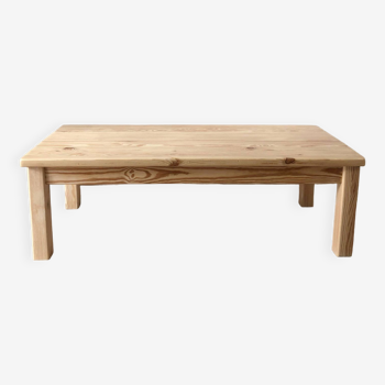 Farmhouse style coffee table, in solid pine