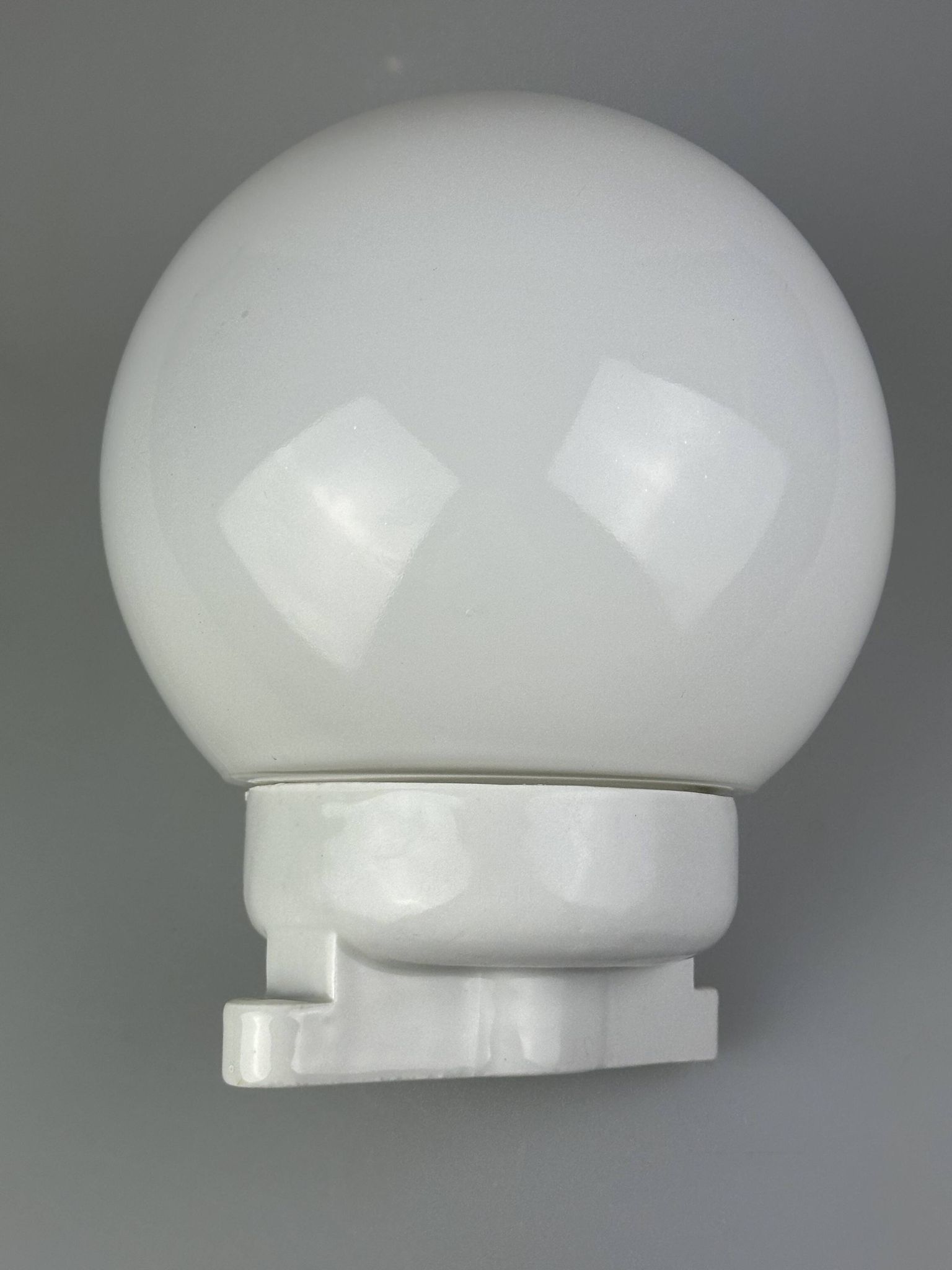 50s 60s wall lamp cellar lamp ceramic & glass Bauhaus design