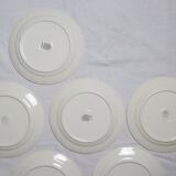 Deep plate service x6, Santos service, pink, Villeroy and Boch, vintage
