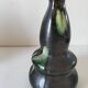 Thulin vase Belgium flamed green black enamel