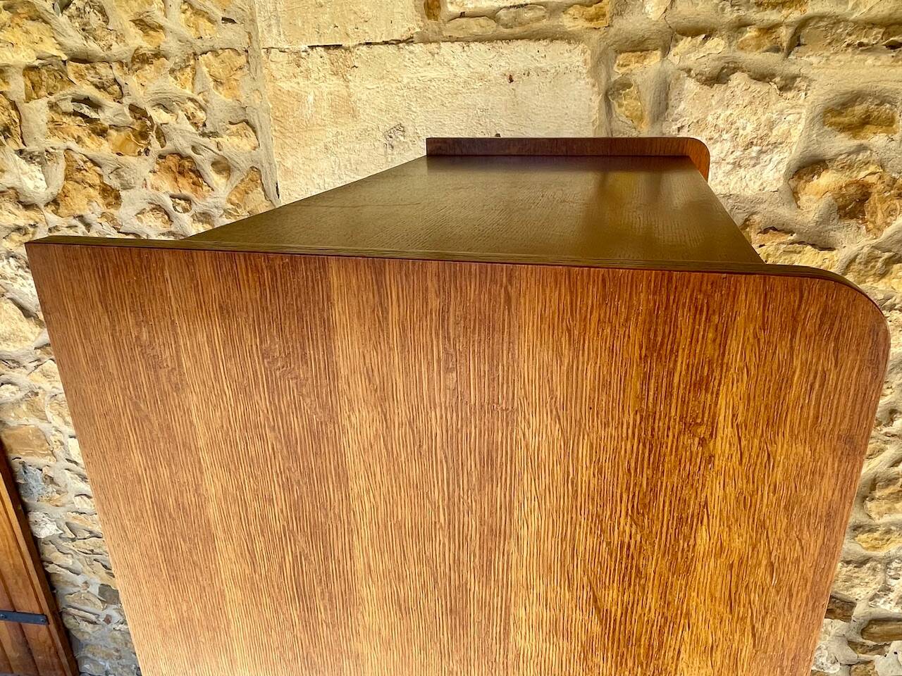 Storage unit/Library with sliding glass doors 1960s