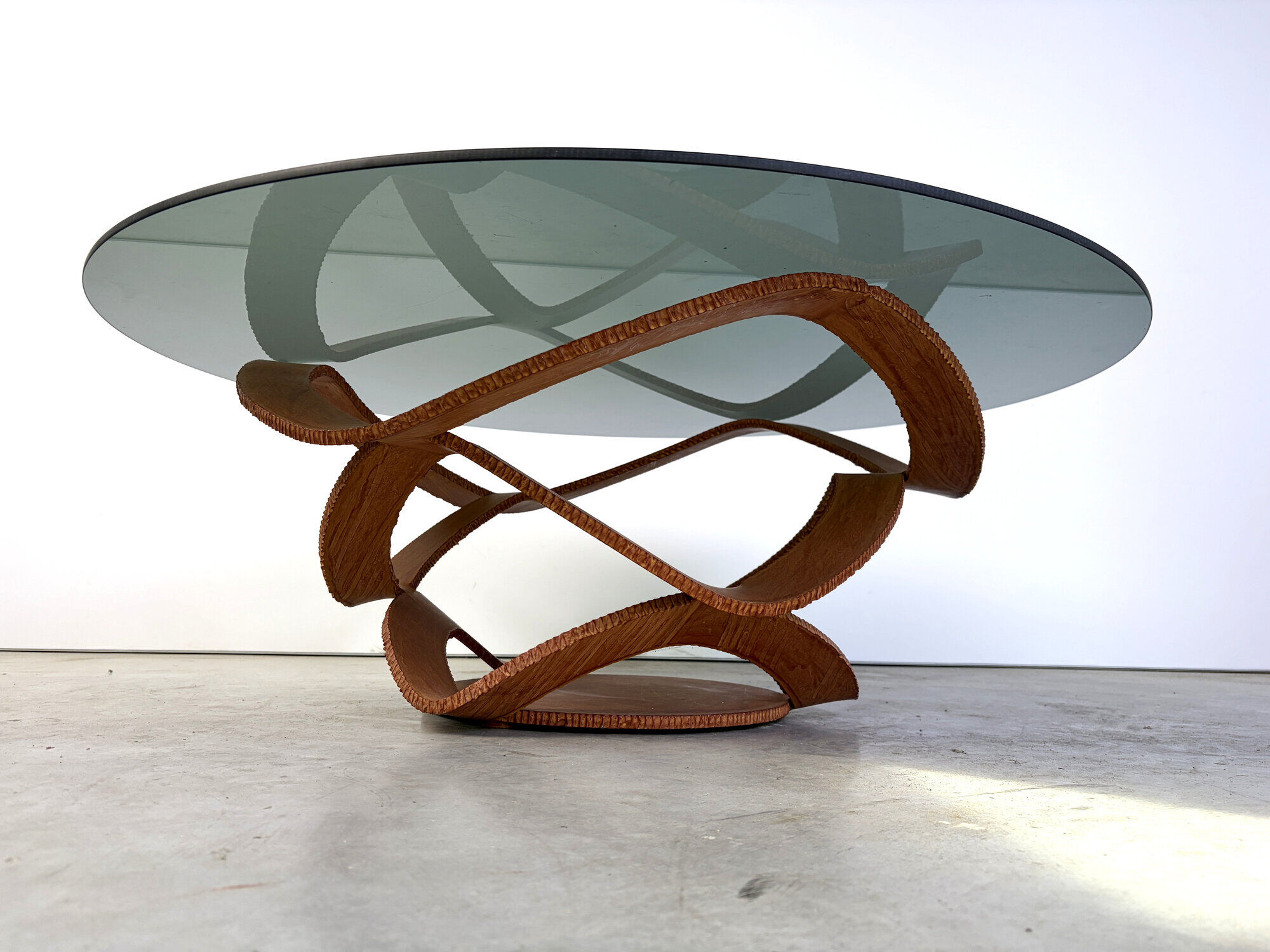 Steel coffee table by Maurice Barilone, 1980s