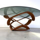 Steel coffee table by Maurice Barilone, 1980s