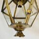 1950s pendant light, chain and brass ceiling light