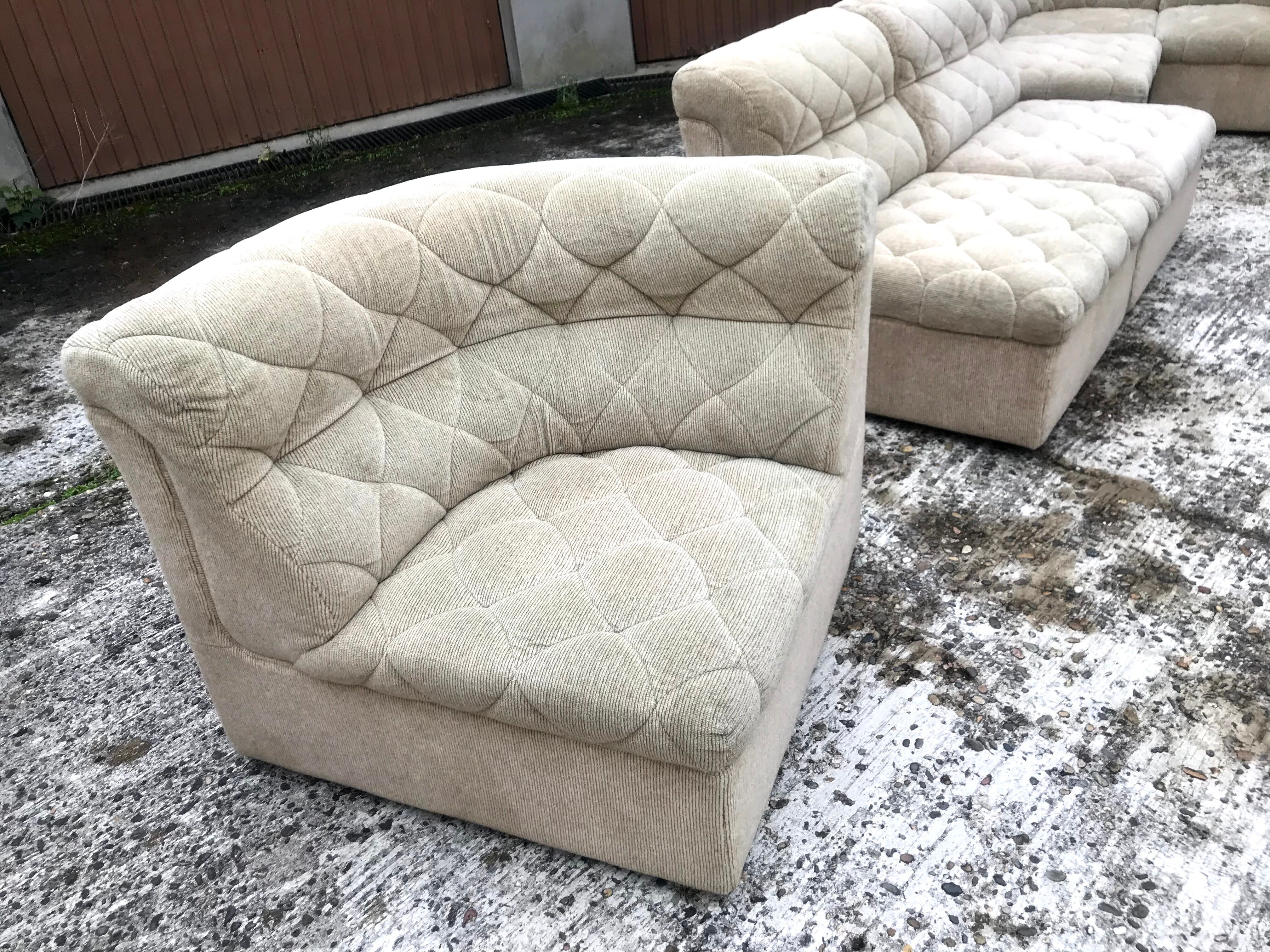 Laauser sofa and armchairs set of modules from the 60s/70s vintage